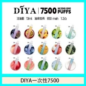 DIYA叮啞拋棄式7500 Puffs一次性電子煙3%